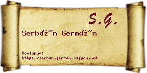 Serbán Germán névjegykártya